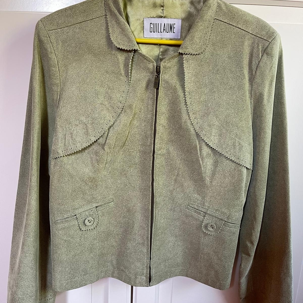 Vintage Guillaume Sage Suede Blazer Jacket